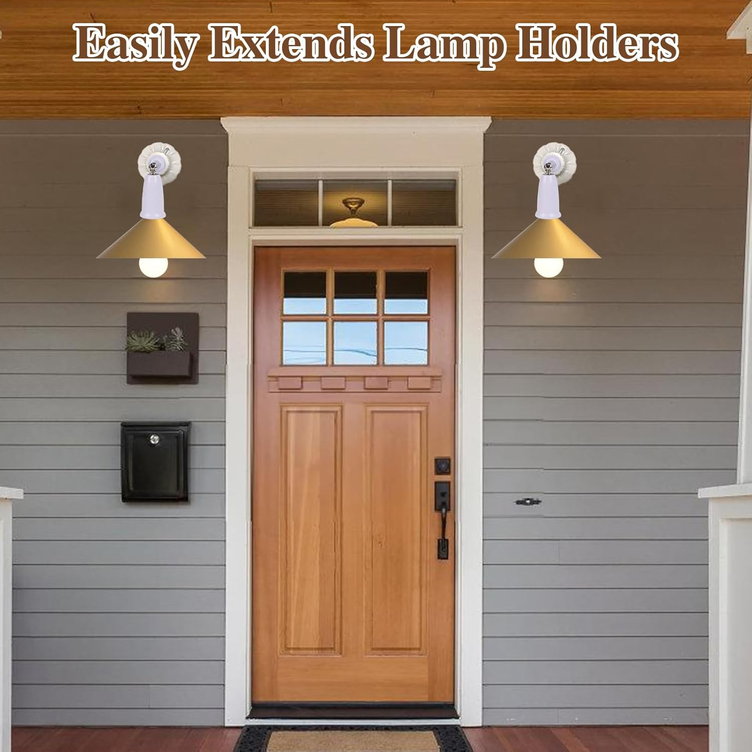3 Pack Light Socket Extender, E26/E27 4.5 Inch Light Socket Extension, Vertical