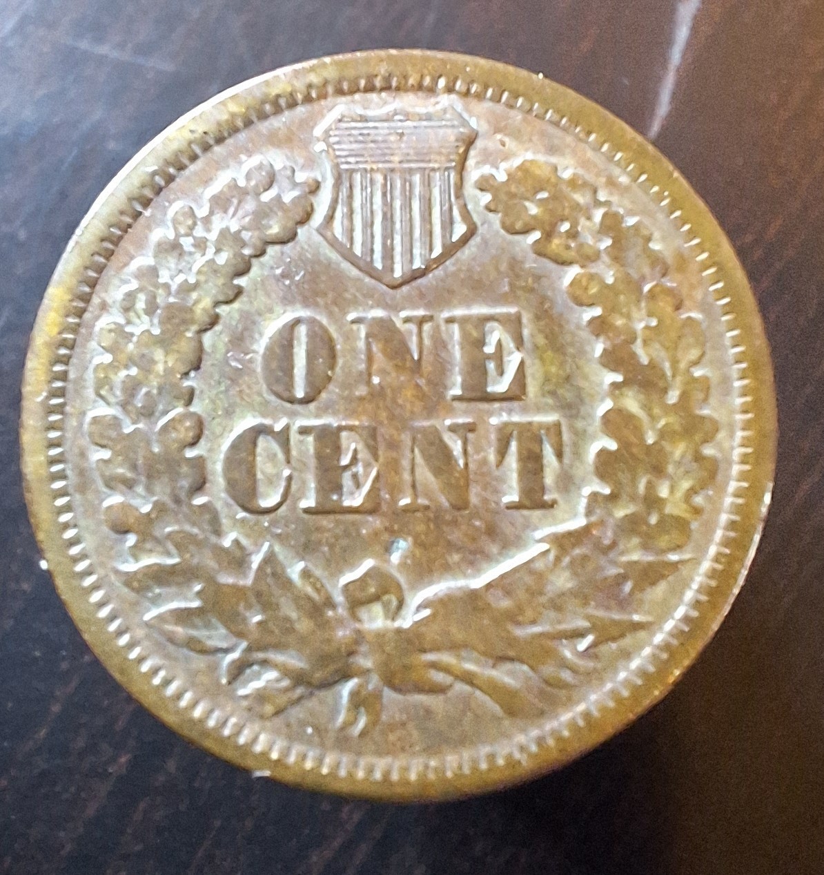 1877 Indian Head Cent VF Details Key Date Cleaned