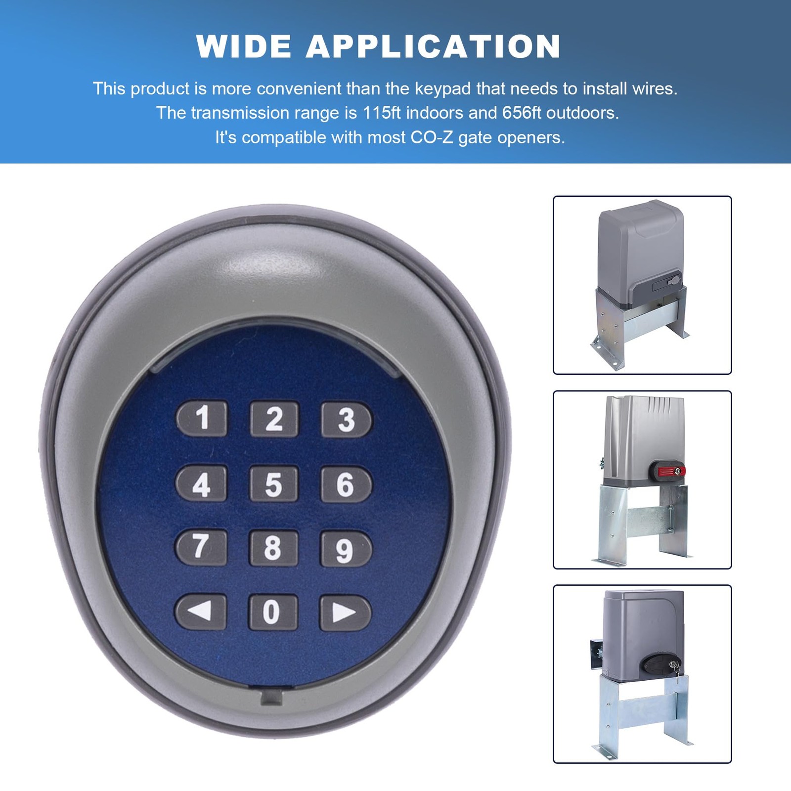 Security Wireless Automatic Code Entry Gate Keypad Remote Operator Panel Control