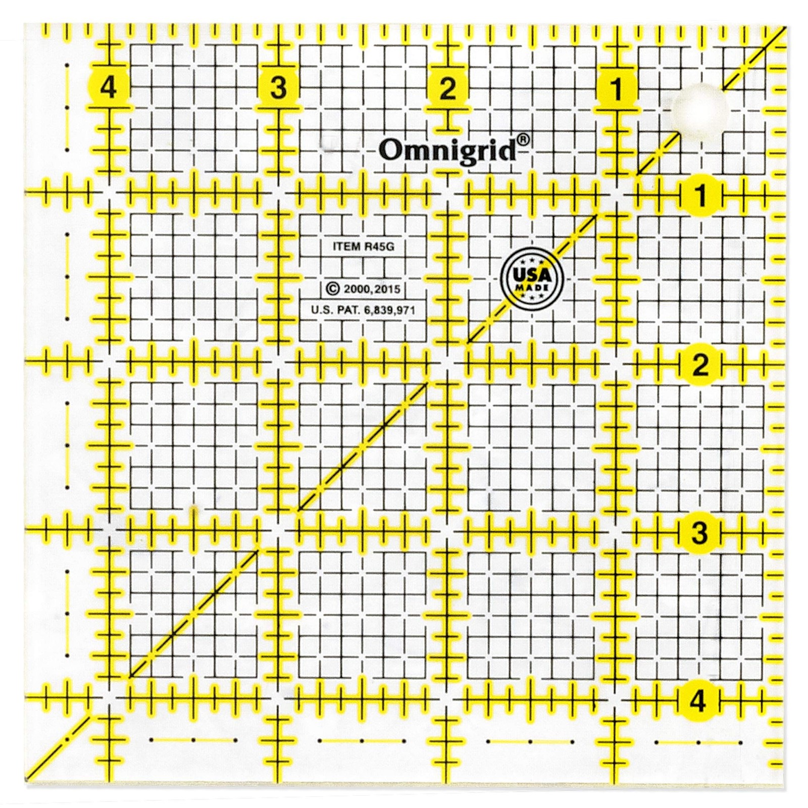 Omnigrid 4-1/2" x 4-1/2" Square Quilting and Sewing Ruler 4-1/2" x 4-1/2"