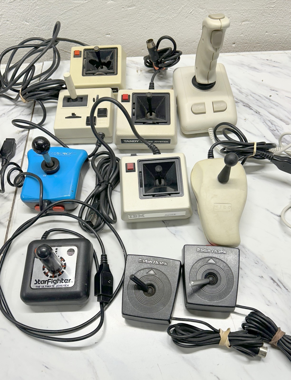 Large Lot of 10 Vintage JoySticks (see pics)