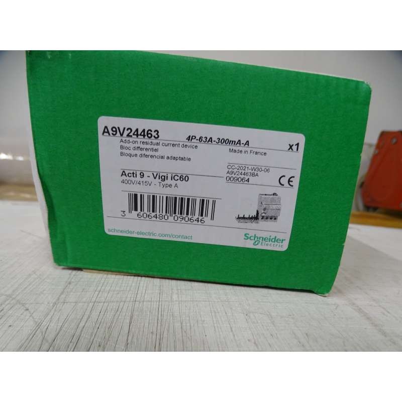 A9V24463 Adaptable Differential Block 4P 63A 300mA Class A