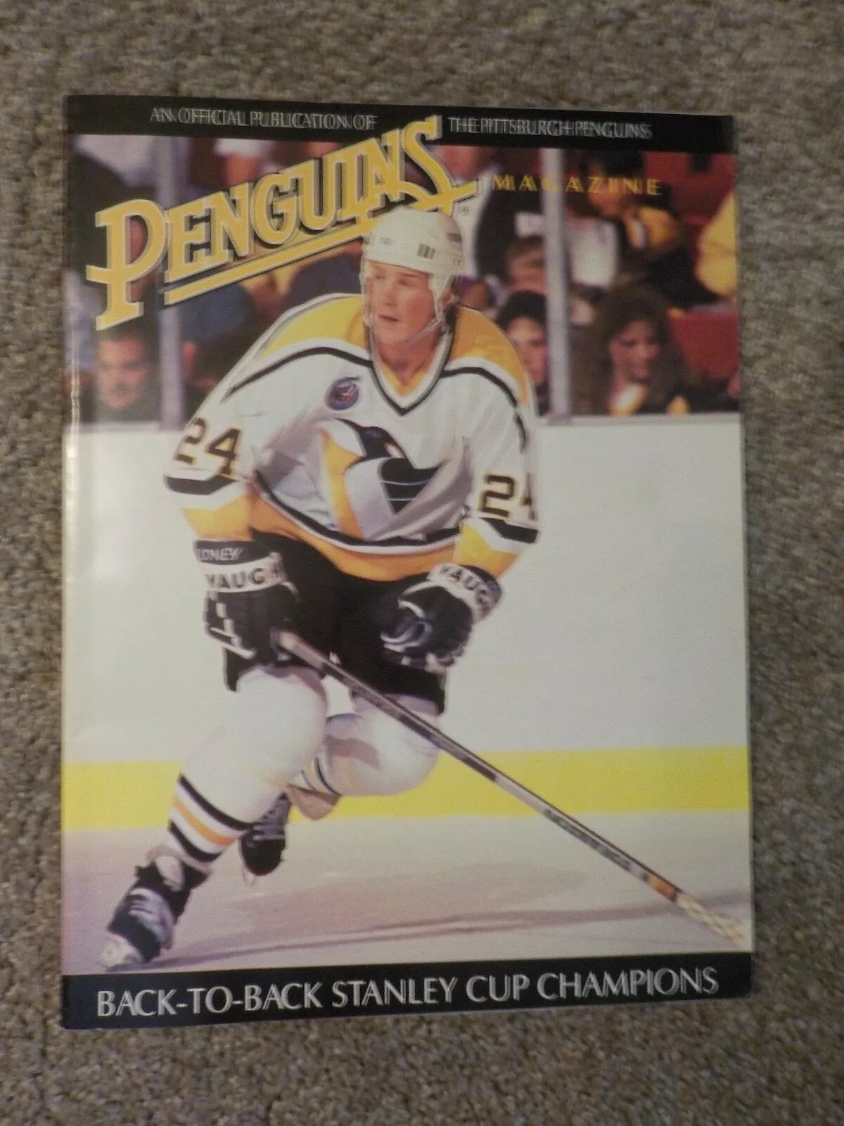 1992 Pittsburgh Penguins Vs New York Islanders Program TROY LONEY Cover