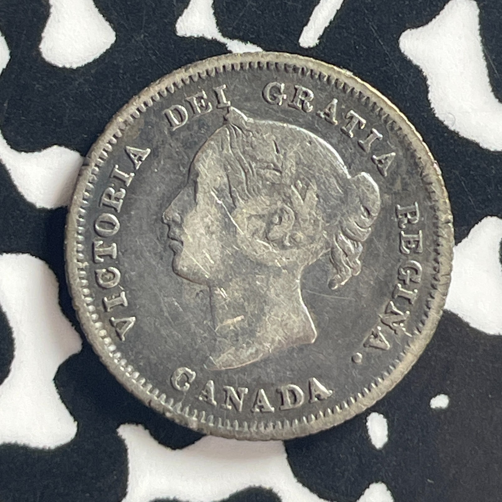 1880-H Canada 5 Cents Lot#T7887 Silver!