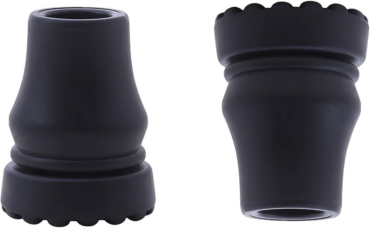 Rubber Cane Tips 7/8 Inch Heavy Duty Walking Cane Tips Non-Slip Sturdy Replaceme