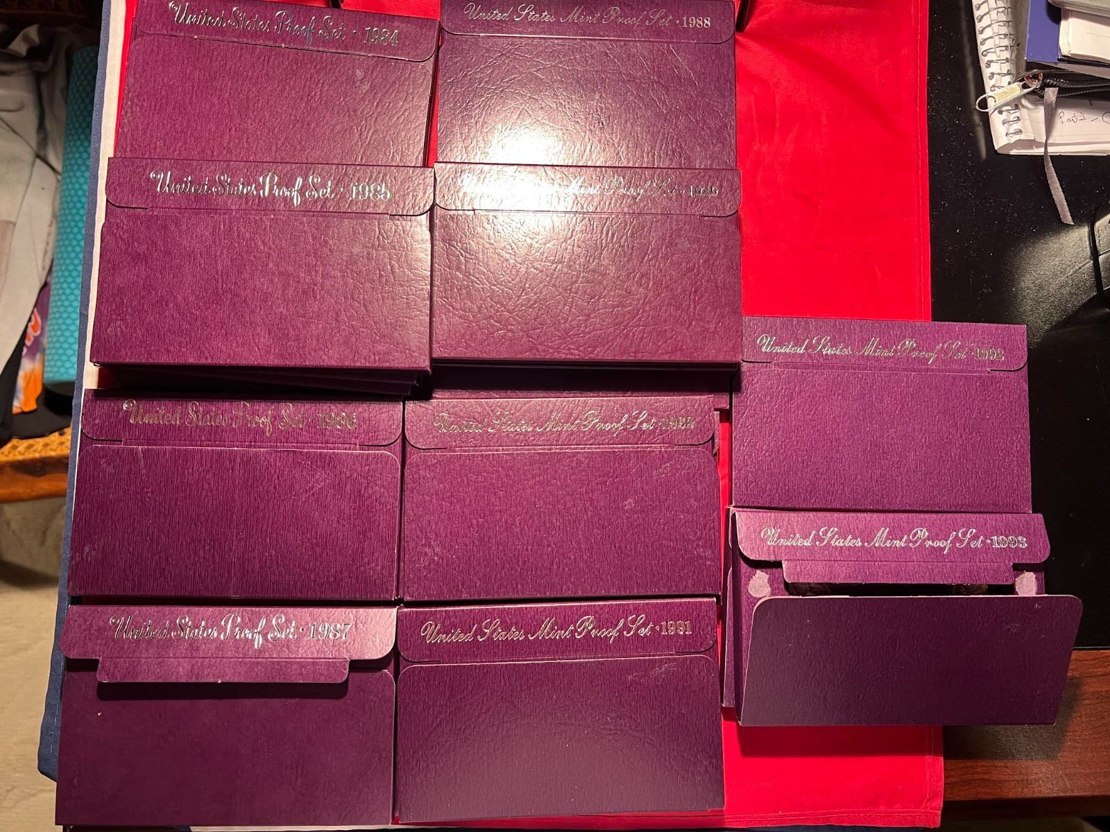 1984-1993 - 22 US Proof Sets Mint with C.O.A,