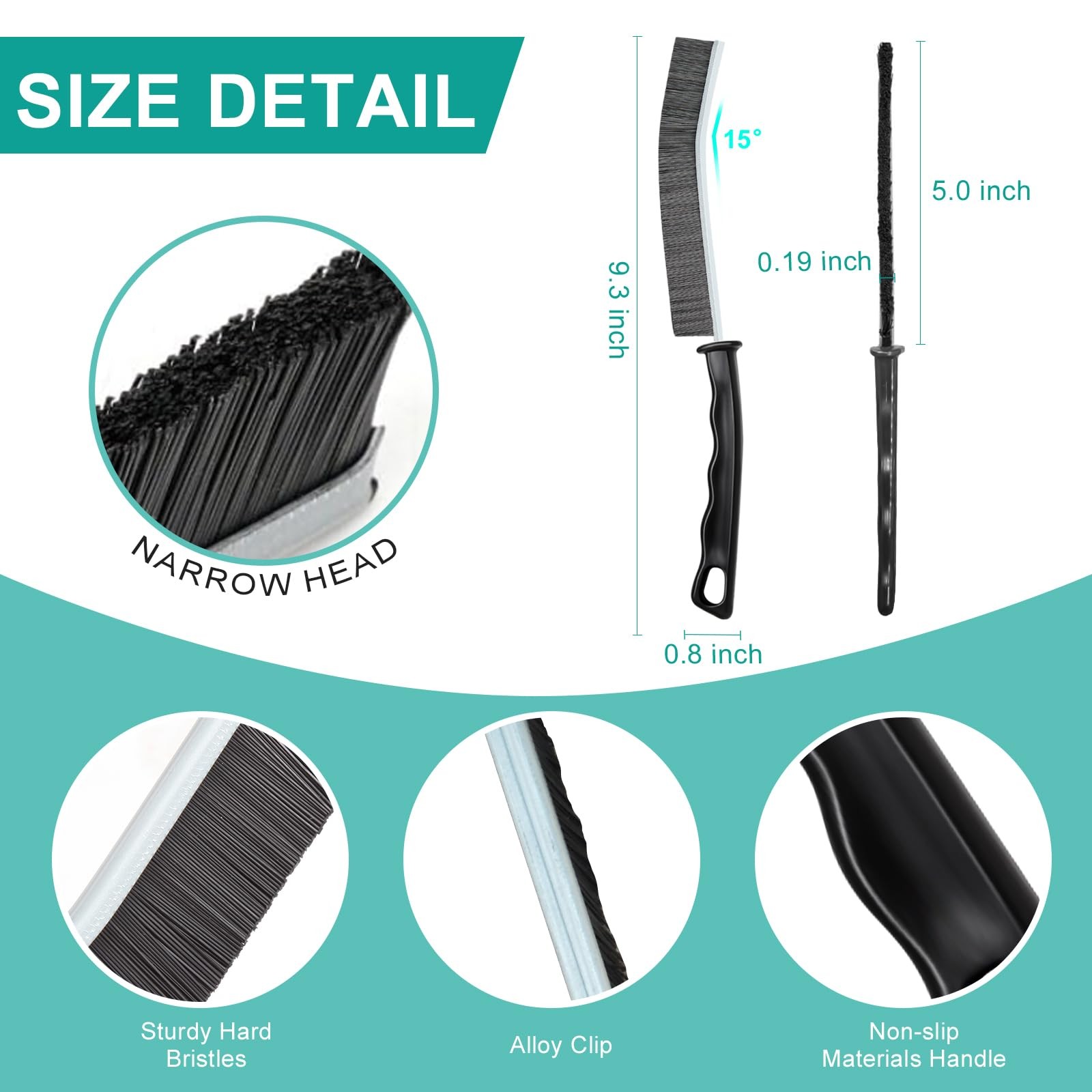 Crevice Cleaning Brush, New Multifunctional Gap Cleaning Brush Tool, Thin 5 pcs