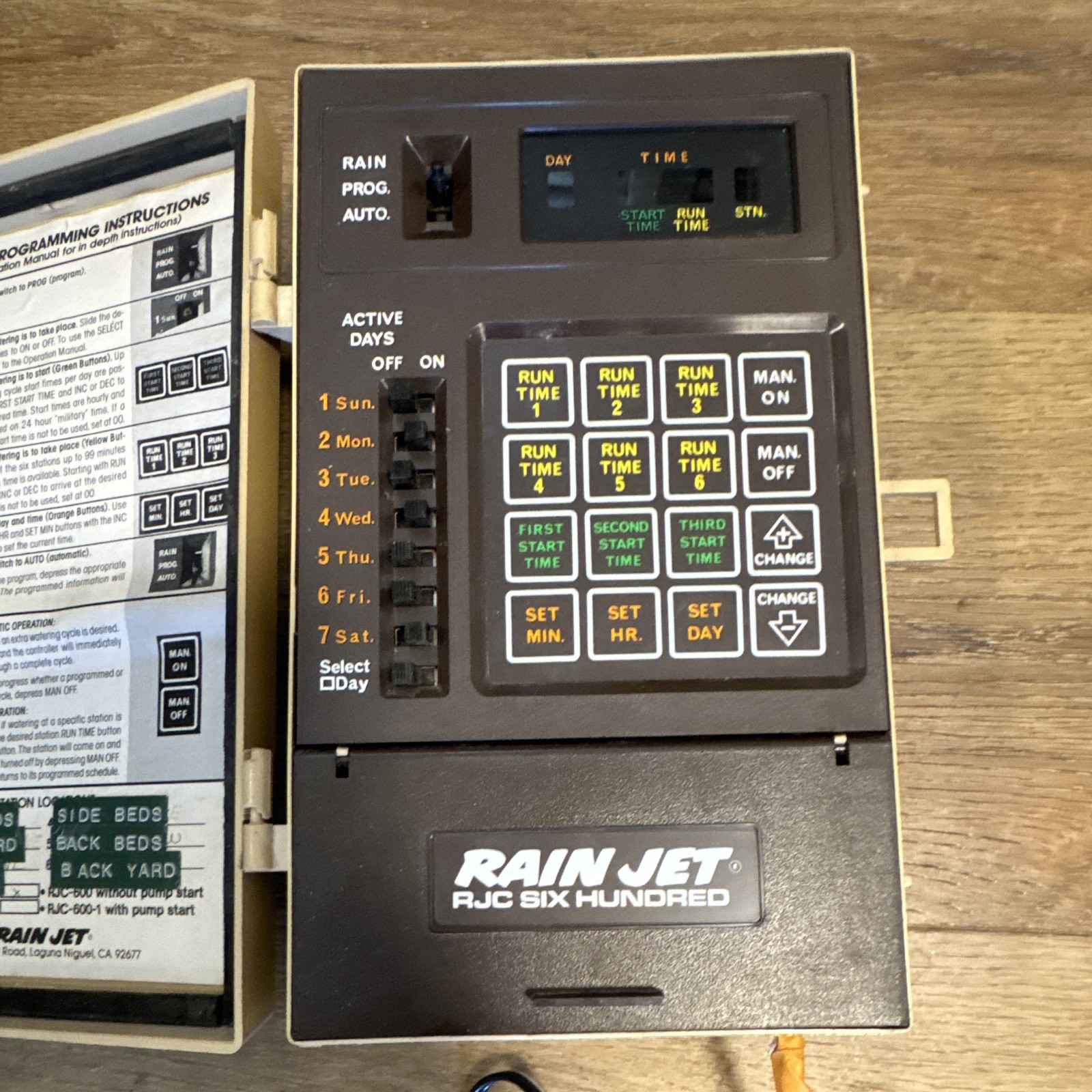 Rain Jet RJC-600 Series RJC Six Hundred Solid State Sprinkler Controller Manual