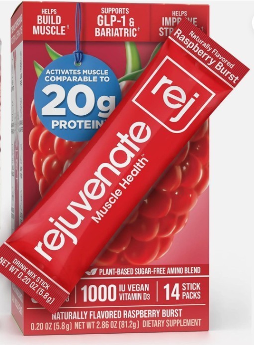 Rejuvenate Perfect Amino Acid Blend, 1 Stick = 20g Whey Protein, 5 Calories, Veg