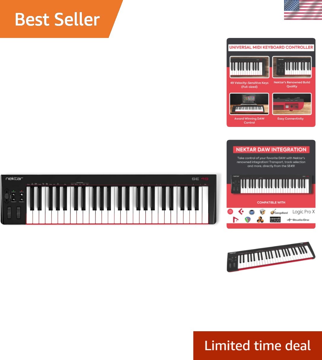 49-Key USB MIDI Controller SE49 - Enhance Your Music Production Experience
