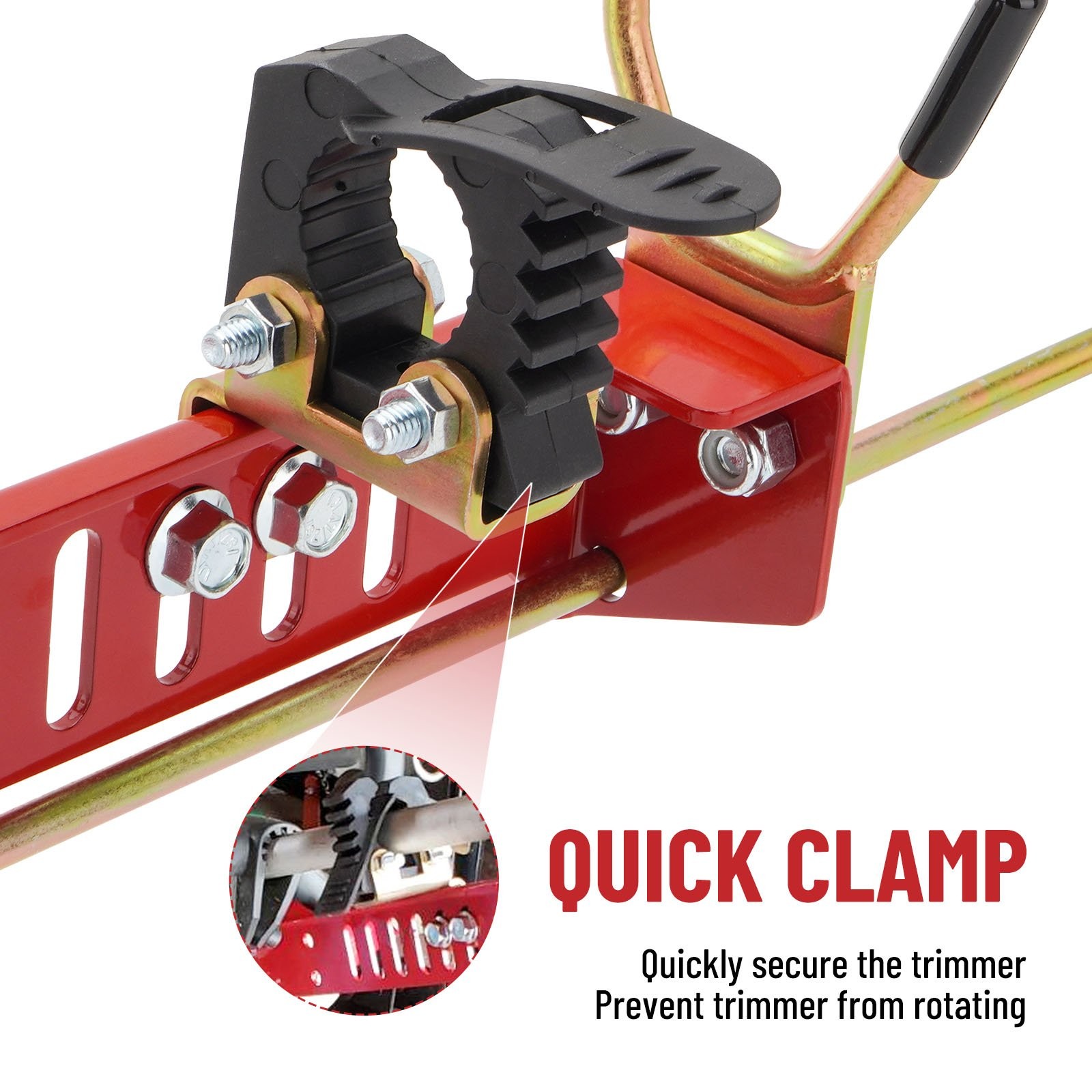 Lawn Mower Trimmer Rack Compatible with Zero Turn Lawn Mower, Secures Trimmer US