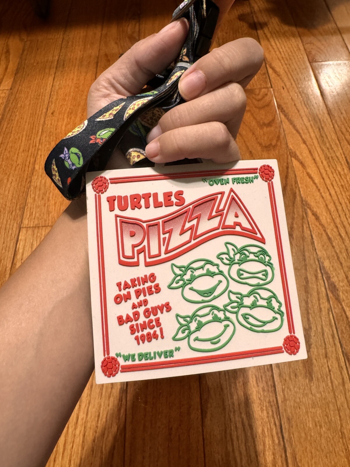 Teenage Mutant Ninja Turtles TMNT Pizza Box Lanyard NWT