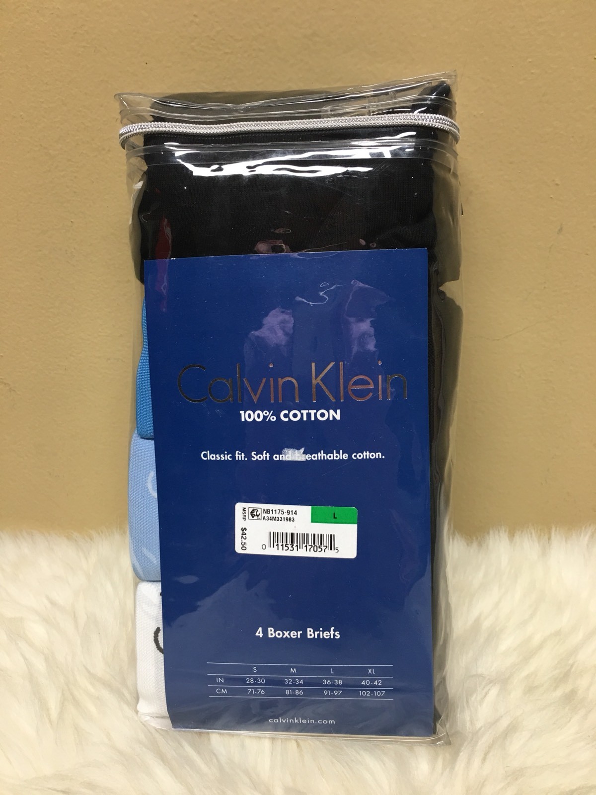 Calvin Klein Mens Limited Edition 4-Pack Classic Boxer Briefs Underwear