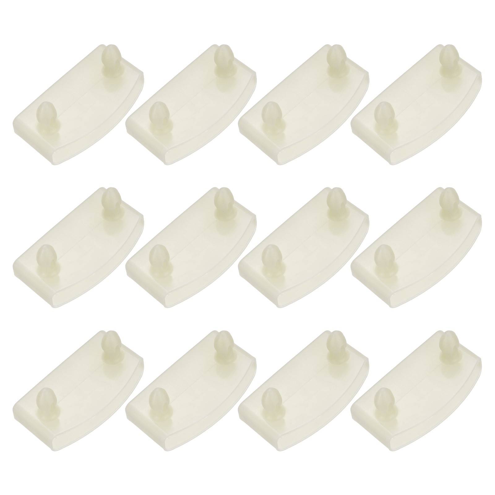 12 Pcs 50mm x 9mm Plastic Bed Slat End Caps Replacement Holders, Beige