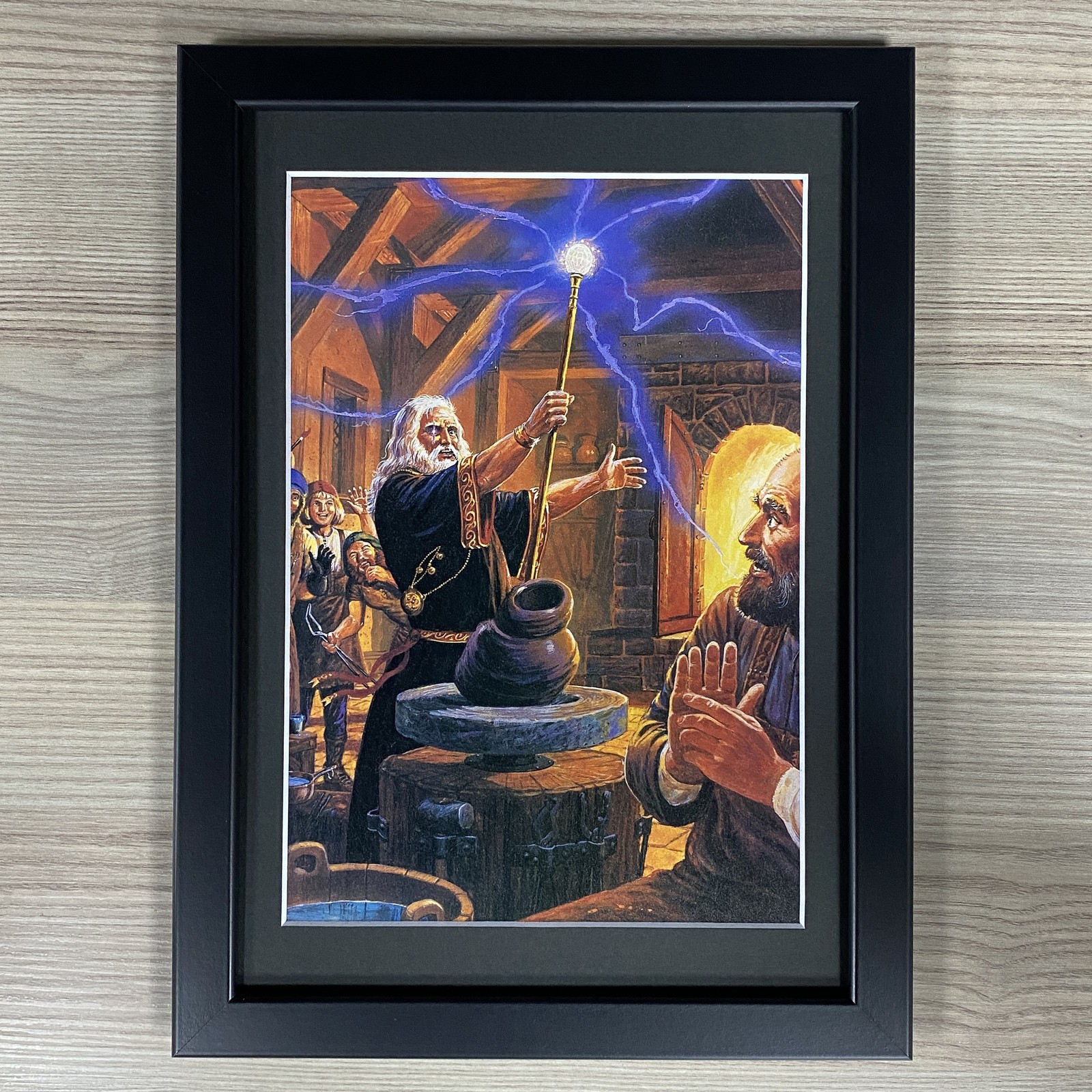 DUNGEONS & DRAGONS FRAMED ART. WIZARD, SORCERER, D&D