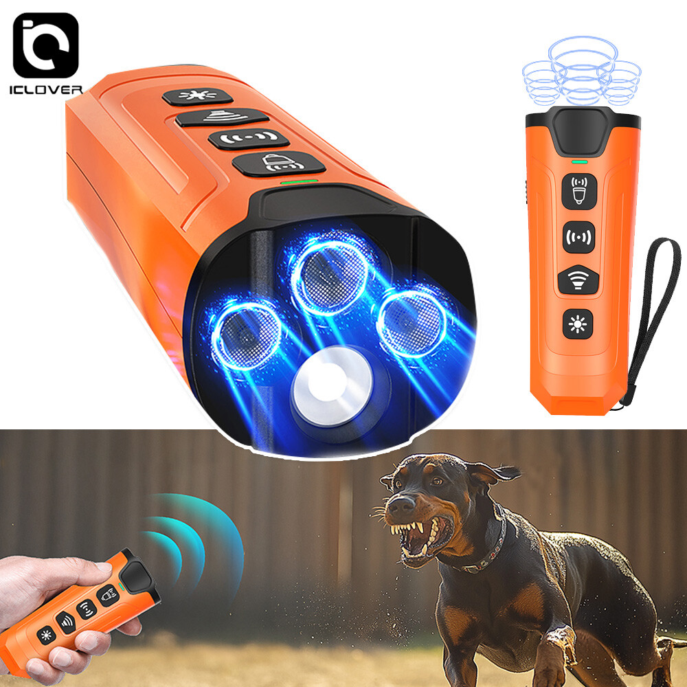 Anti Dog Bark Deterrent Device Portable Barking Ultrasonic Emitters Trainer LED