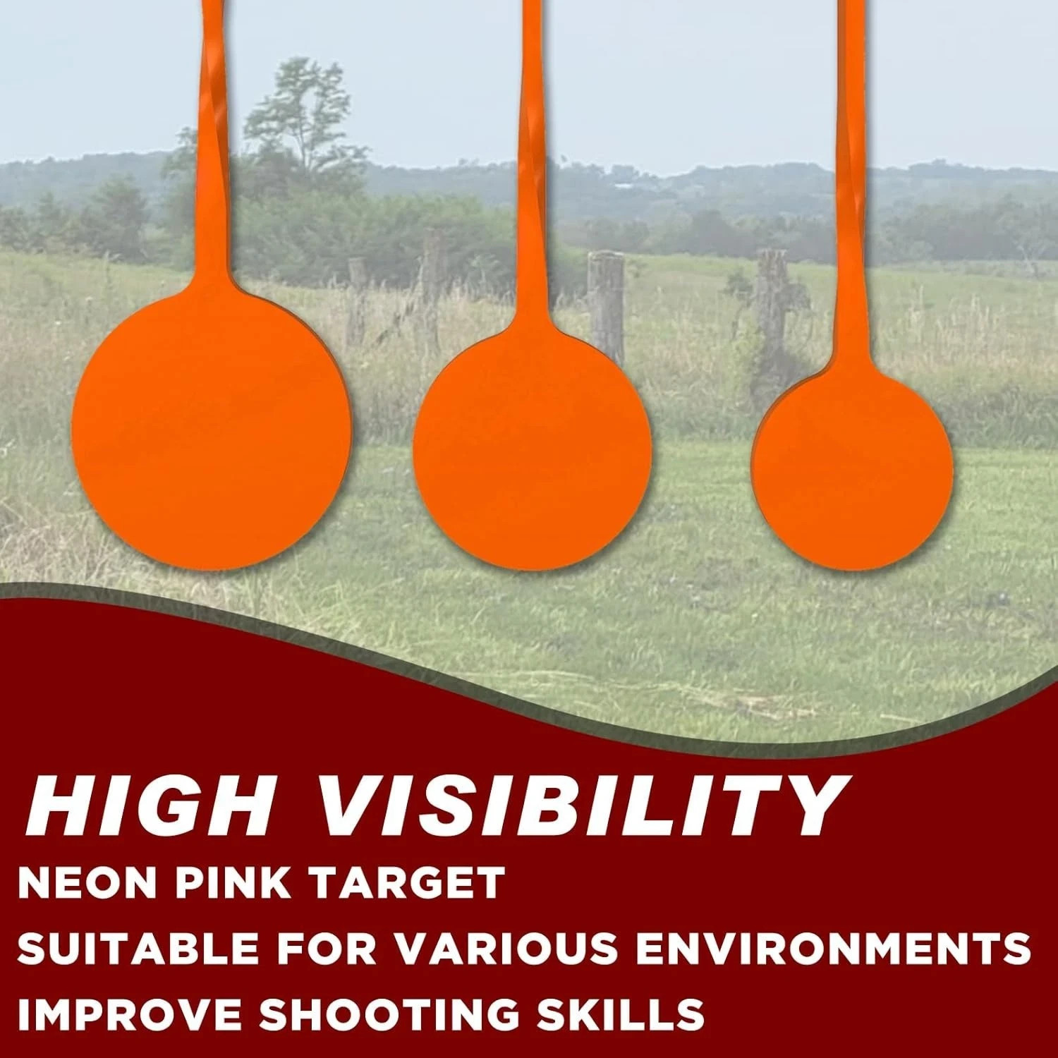AR500 Steel Target Stand System Kit, 1/4” Thick 6 Spinning Targets, Suitable for