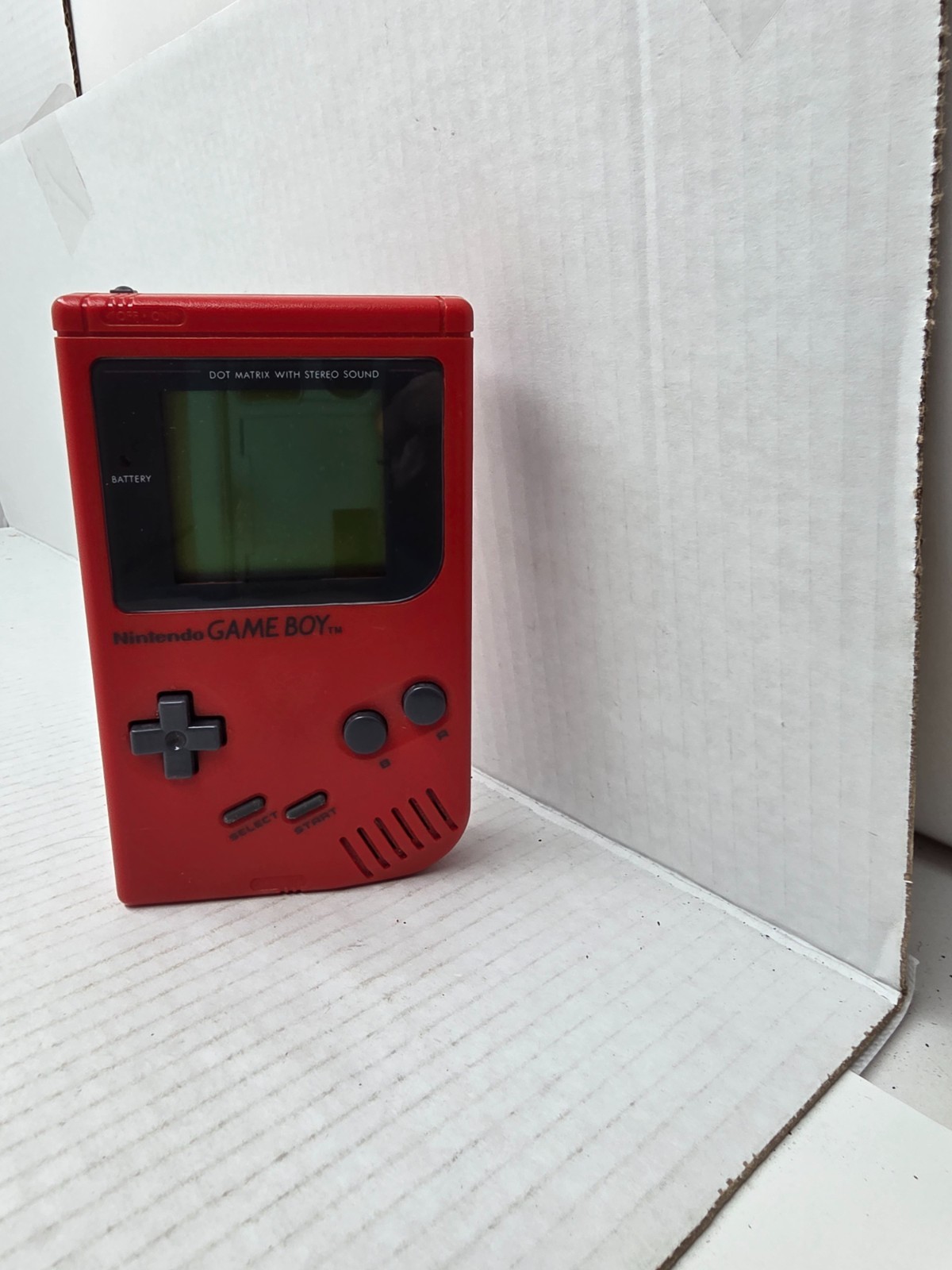 RED Gameboy Original DMG-01 Console Tested and Working Good #B16
