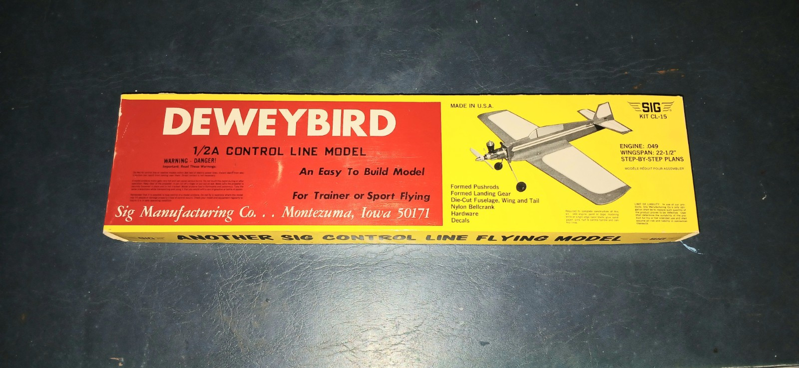 Sig Deweybird 1/2A Vintage Model Airplane Kit