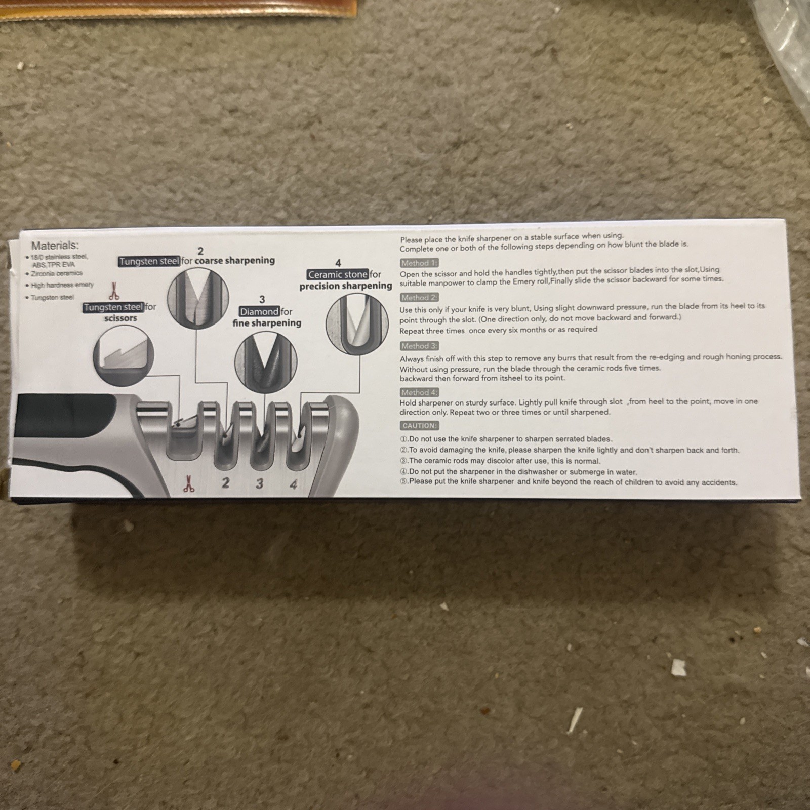4-In-1 Longzon [4 Stage] Knife Sharpener New In Box