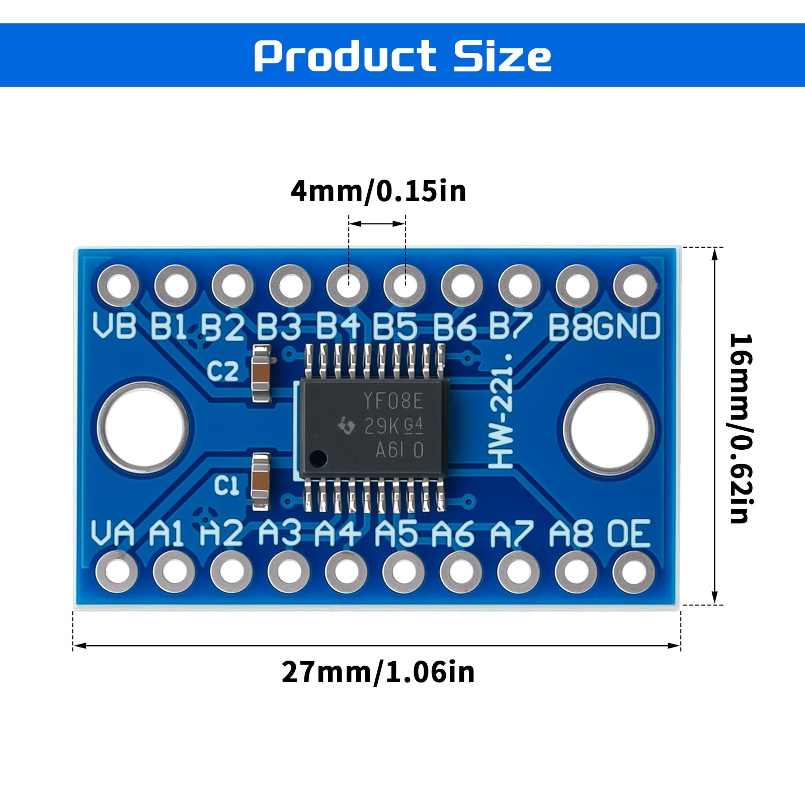 10pcs TXS0108E High-Speed Full-Duplex 8-Way Logic Level Shifter Module 8-bit