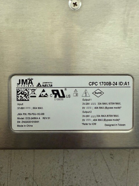 PB-PSU-162-BB - JMA Wireless Power Supply Unit