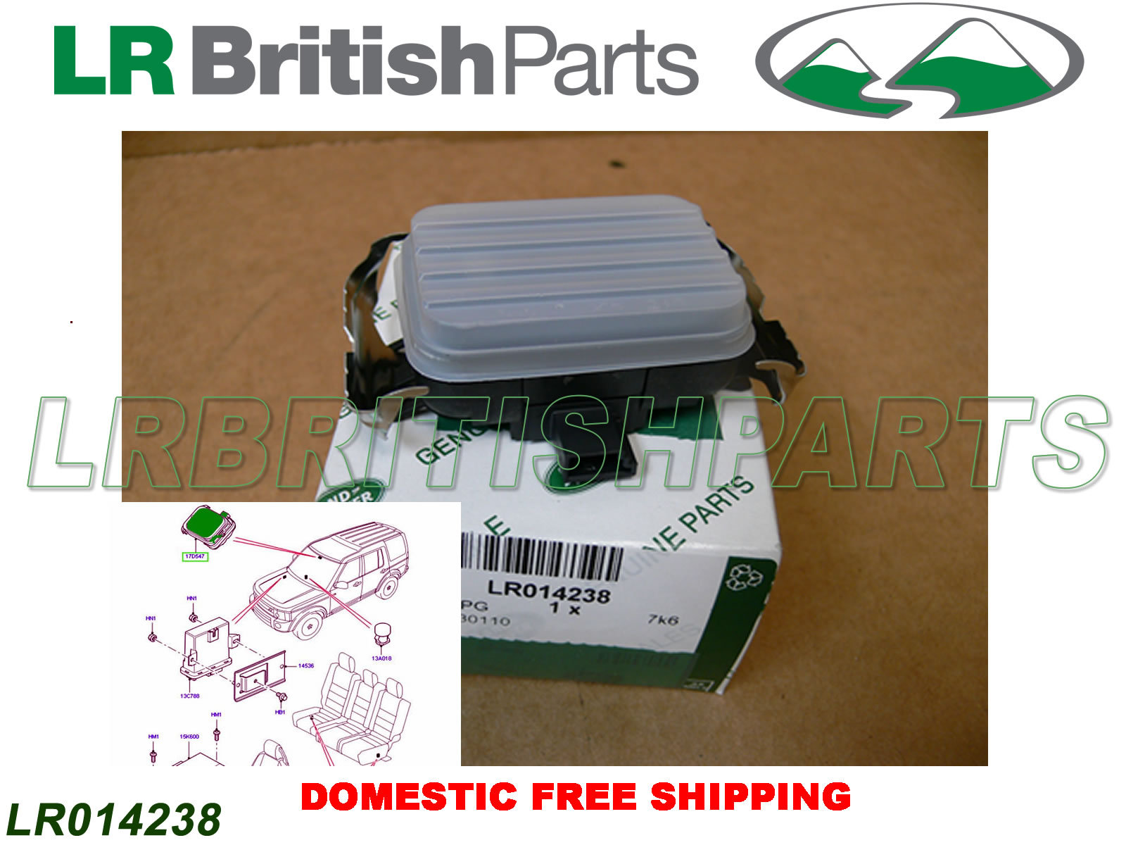 LAND ROVER RAIN WINDSHIELD SENSOR MODULE RANGE ROVER LR4 LR2 SPORT LR014238