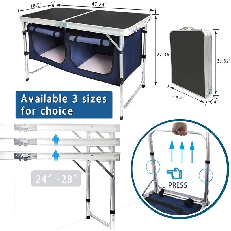 Portable Folding Camping Table Lightweight Collapsible Picnic BBQ Tailgating New
