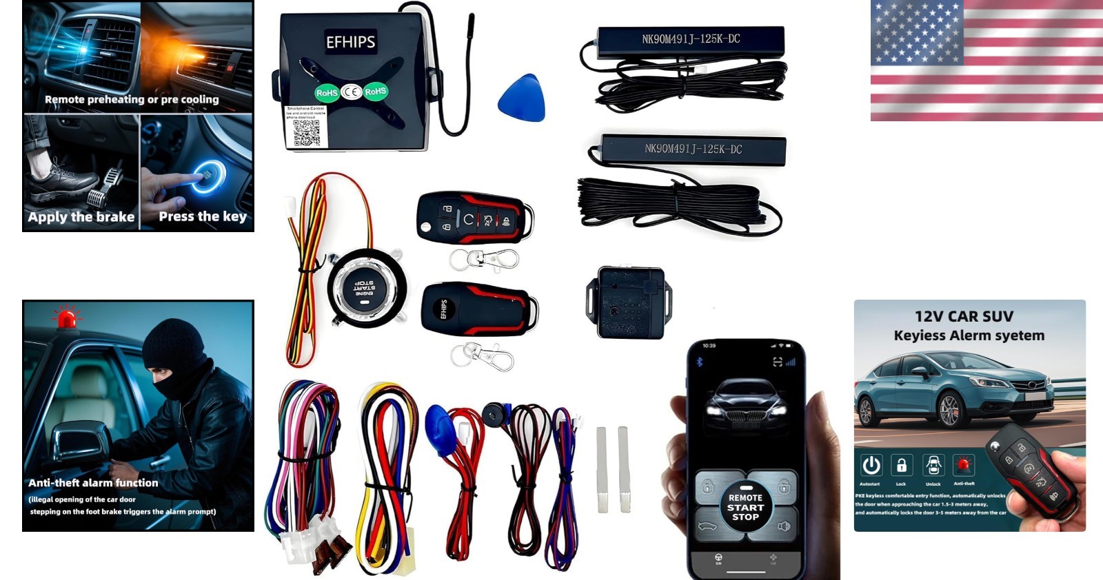 Keyless Entry & Remote Start System with Alarm for Ultimate Vehicle Security