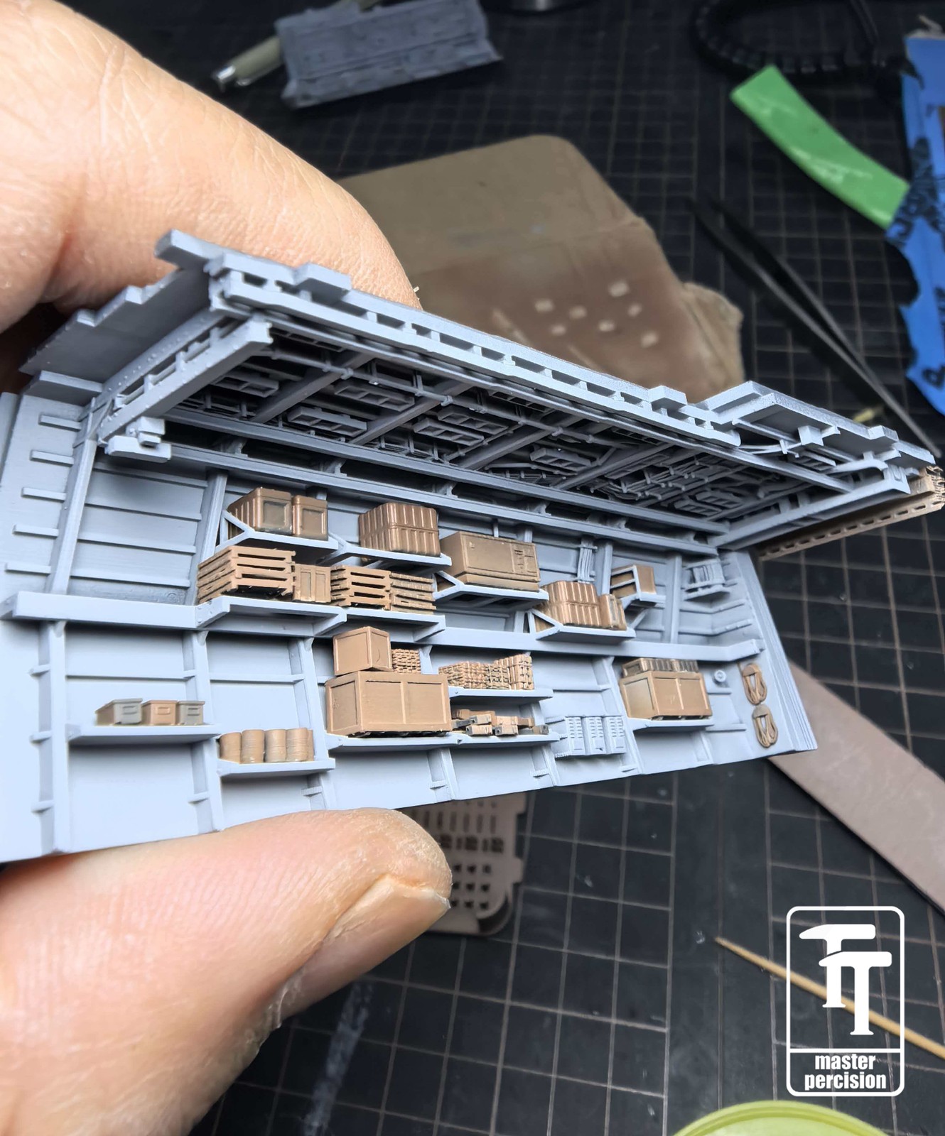 WULA PF2000259 1/200 NAVY HELICOPTER HANGER CARGO STORAGE SET D 3D Print （10pcs）