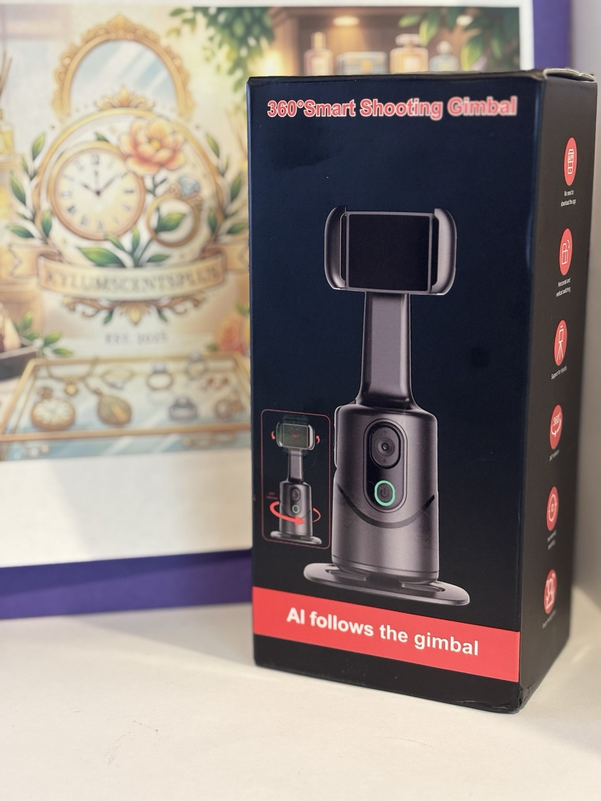 360° Smart Shooting Gimbal AI Face Tracking Auto Follow Phone Holder Q12
