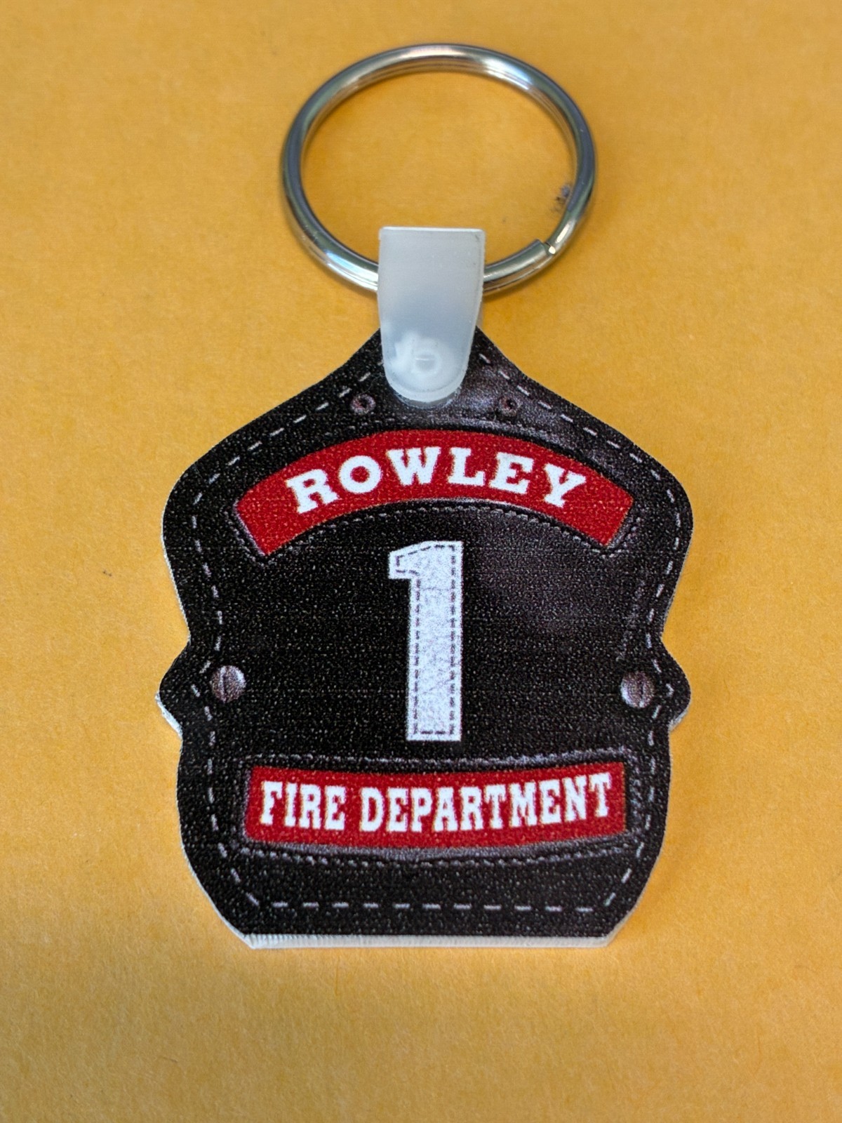 Rowley MA Fire Department keychain. Free Shipping
