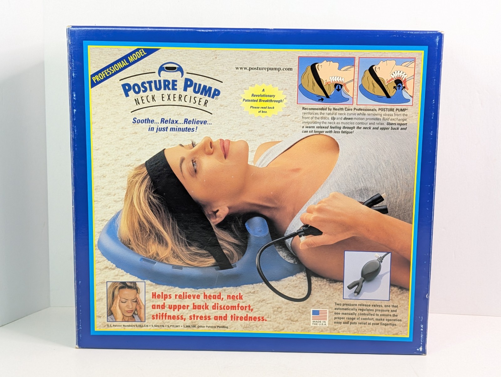 Posture Pump Neck Exerciser Professional Model with Head & Chin Strap