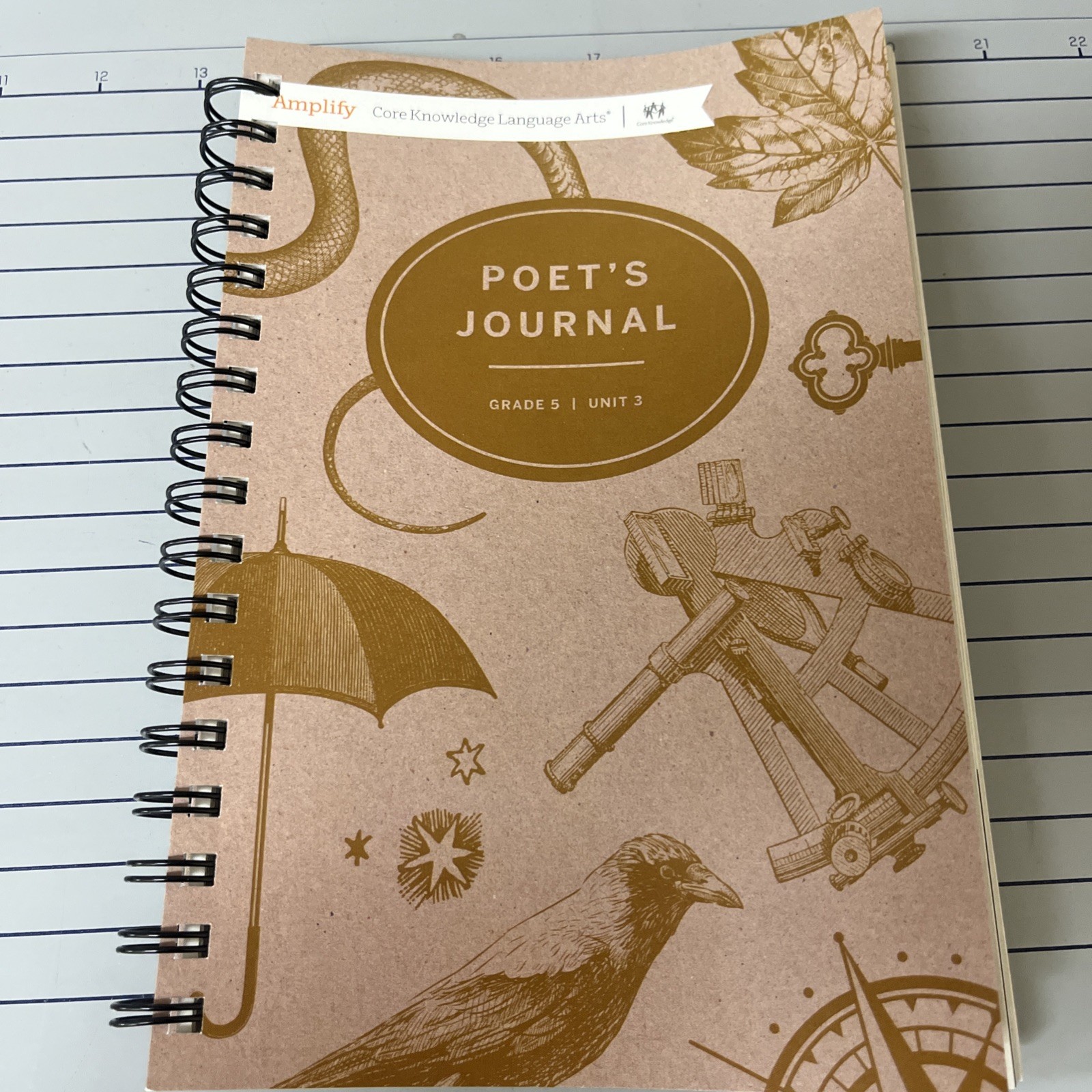 New Amplify Core Knowledge Language Arts Poet's Journal Grade 5 Unit 3 Book