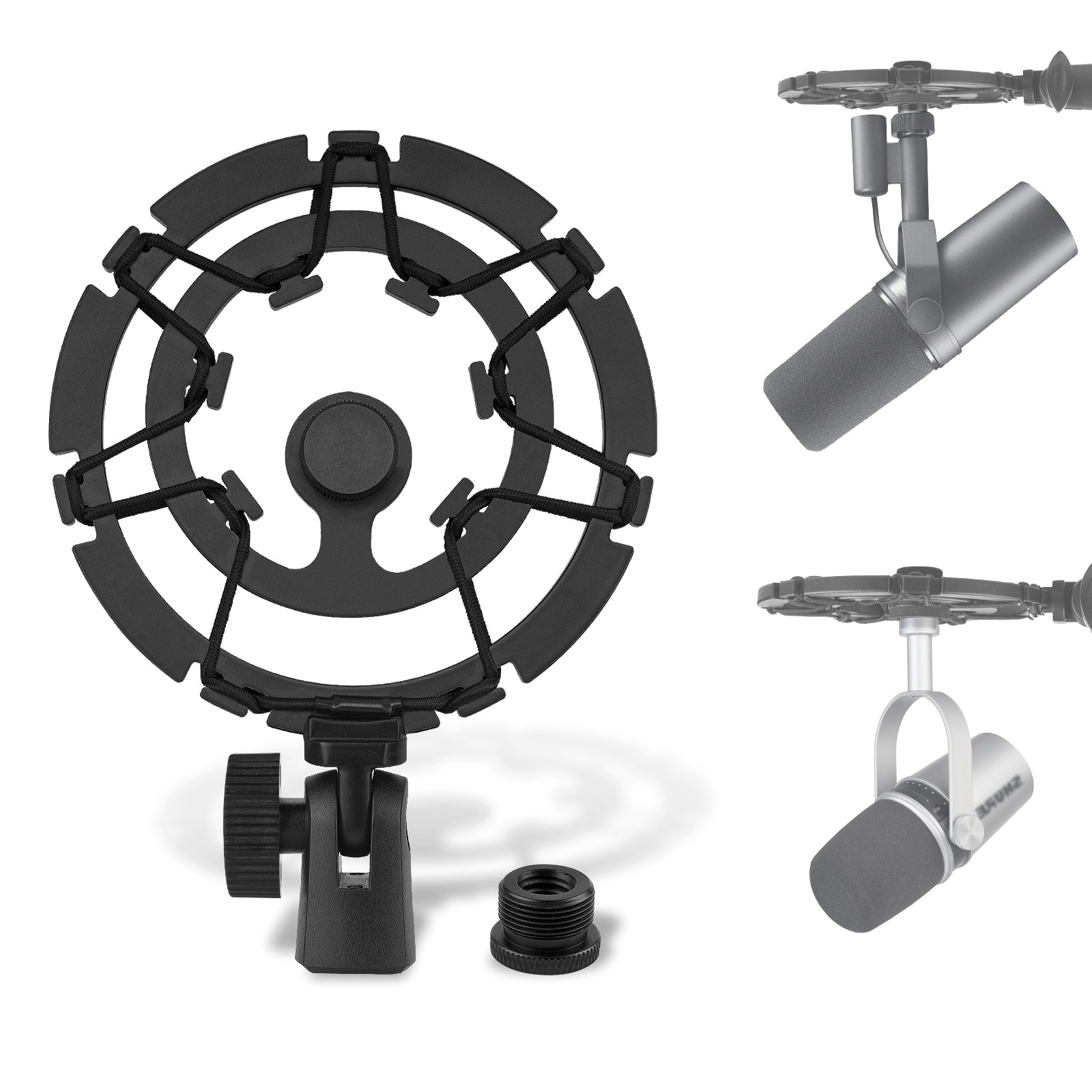 Geekria Shock Mount Mic Holder for Shure MV7, MV7+, SM7B, MV7X