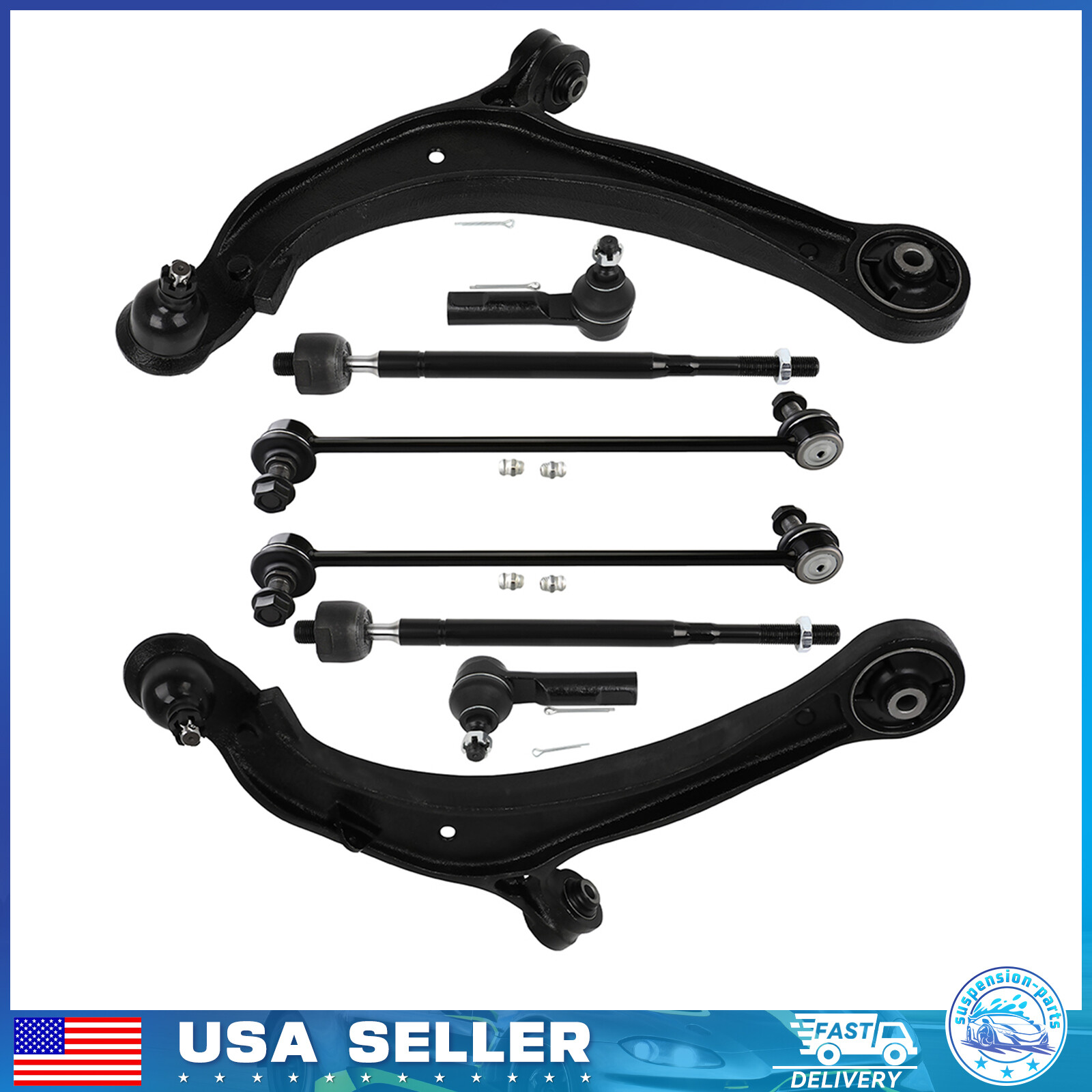 For 2011- 2017 Honda Odyssey Front Lower Control Arm Ball Joint Tie Rod Sway Bar