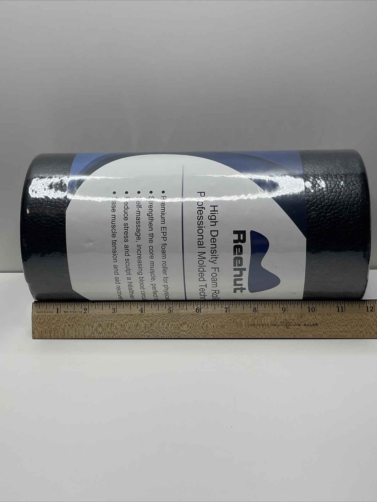 High Density Foam Roller Premium EPP for Physical Therapy Massage 12"x6" Reehut