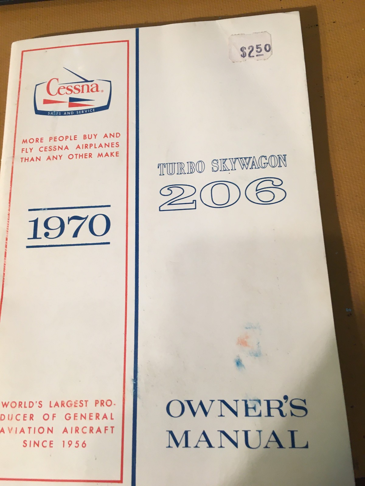 1970 Cessna TU206E Turbo SkyWagon  Owner's Manual