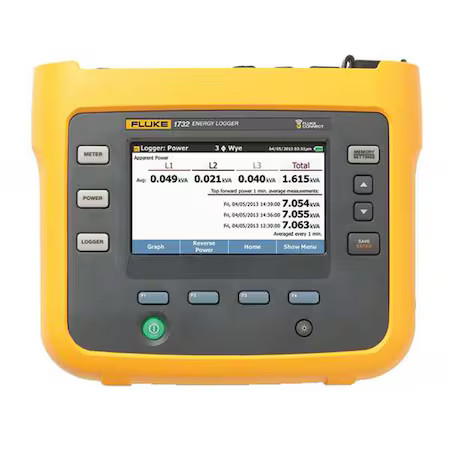 Fluke Fluke 1734/B Energy Logger, 3-Phase Power Quality Analyzer, 4 Voltage/3