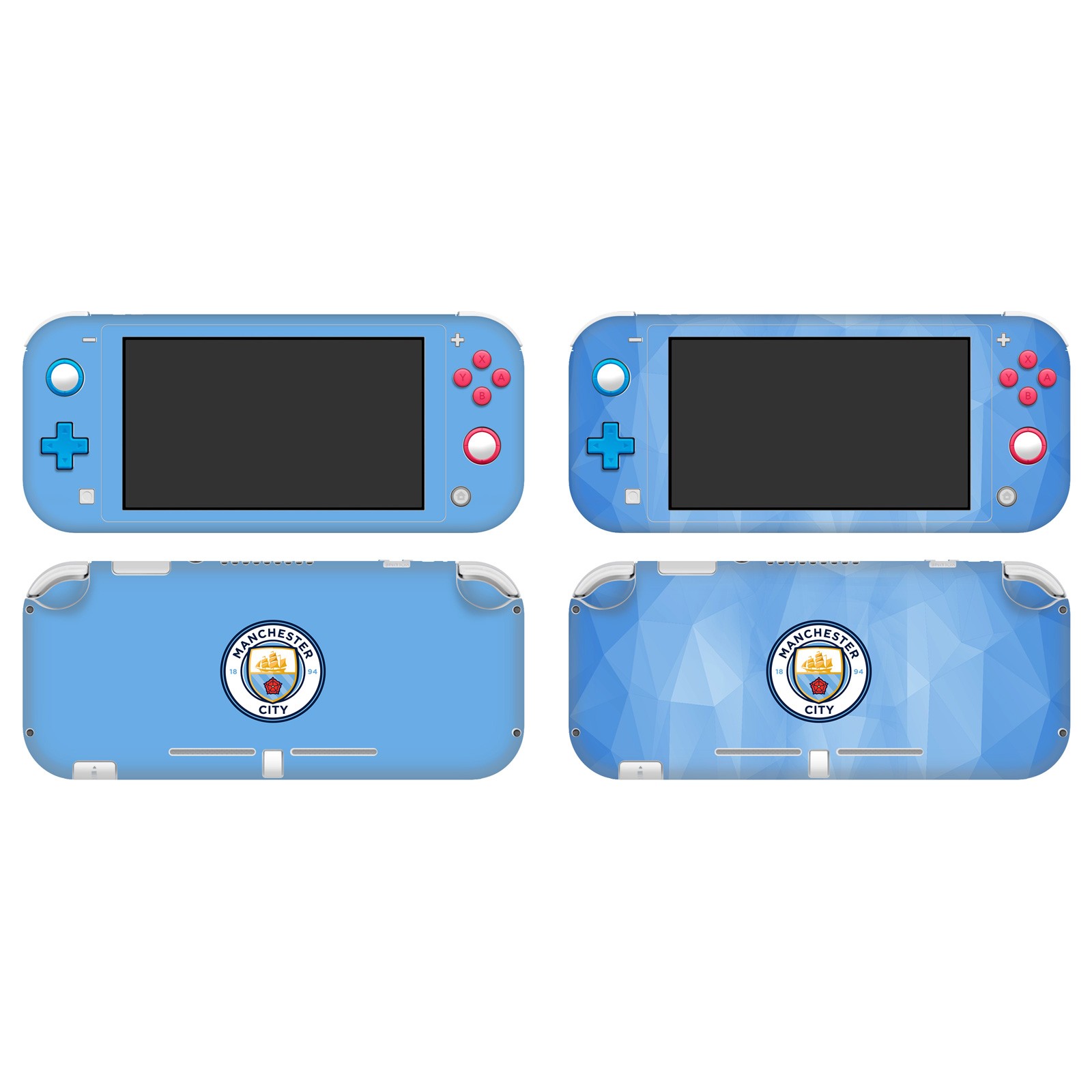 OFFICIAL MANCHESTER CITY MAN CITY FC BADGE VINYL SKIN FOR NINTENDO SWITCH LITE
