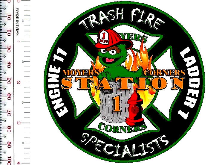 Moyers Corners Fire Department Station 1 E-11 L-1 Oscar the Grouch vel NO TARIFF