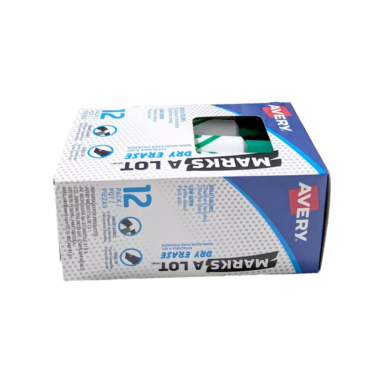 Avery Marks A Lot Dry Erase Markers Chisel Tip Green 12 Pack