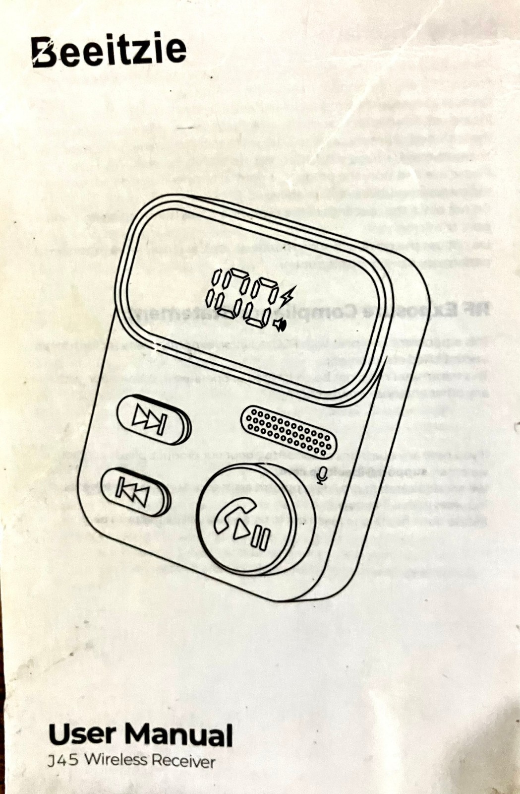 Beeitzie J45 Wireless Receiver - TESTED