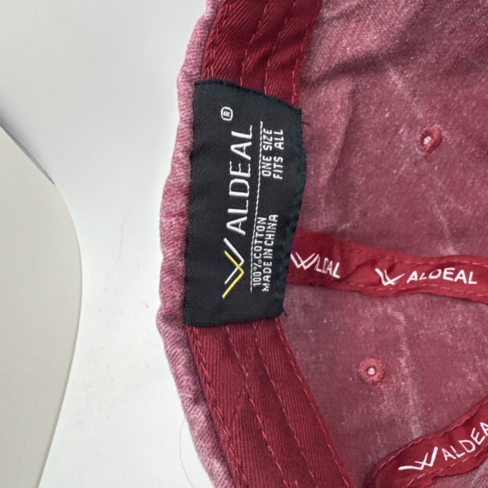 “Just Dink It” Pickleball Hat Cap Washed Maroon Strapback Adjustable