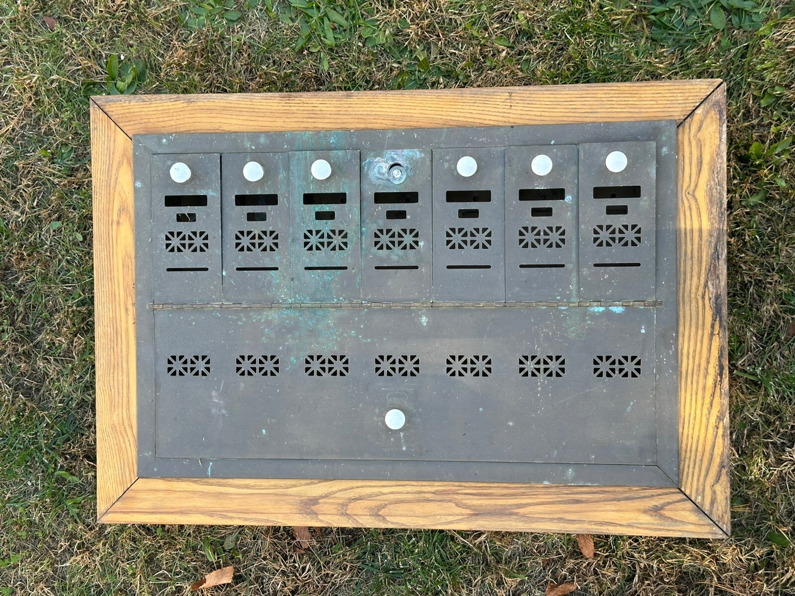 VTG Brass Bommer industries 8 Mailbox Doors Recessed Mounted NO LOCKS NO KEYS