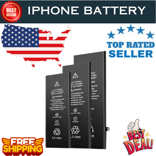 For iPhone 6 6S 7 8 X XS XR 11 12 13 14 15  Premium Internal Battery +Adhesive ✅