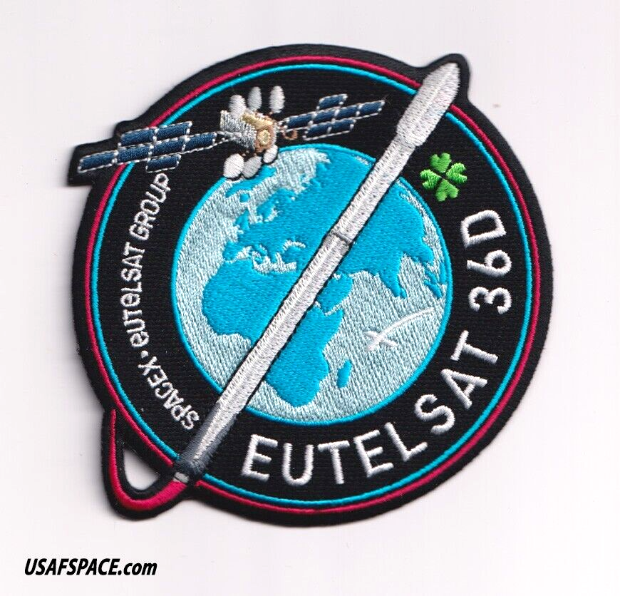 Authentic SPACEX EUTELSAT-36D DRAGON FALCON 9 SATELLITE Mission EMPLOYEE Patch