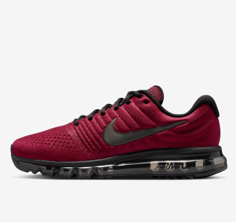 Men's Nike Air Max 2017 Team Red Black Dark Grey Men's 849559 603