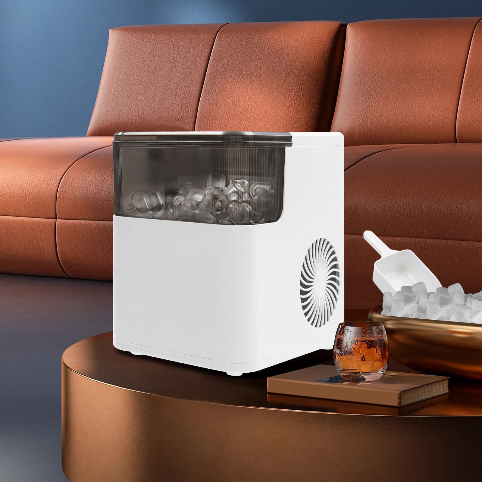 Commercial Countertop Ice Maker Electric Ice Maker For Home Cafes Offices 1.41L
