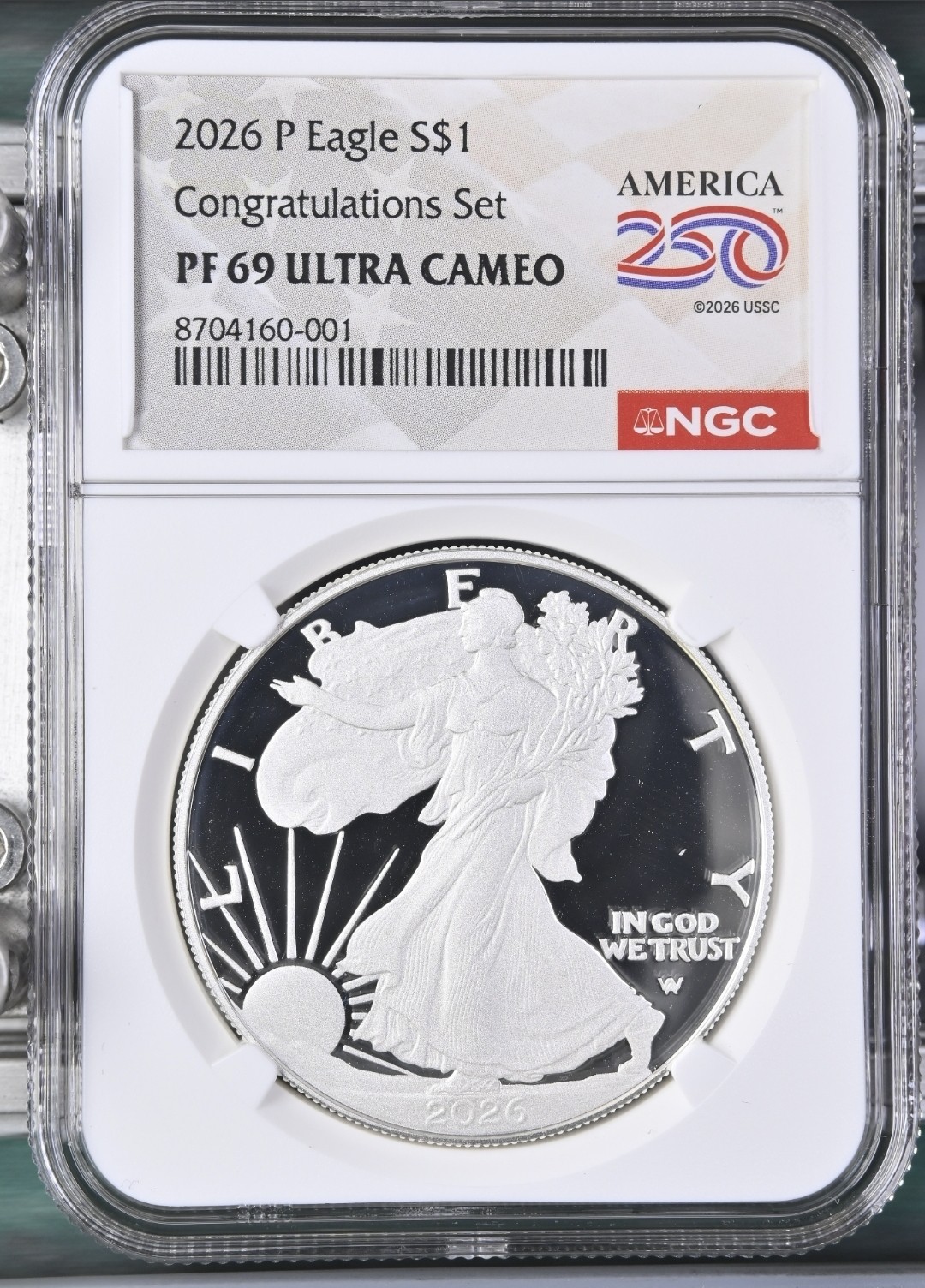 2026 P Silver Eagle $1 Congratulations NGC PF69 Ultra Cameo (ready)